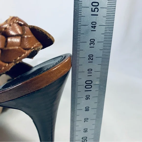 Catrice Nutmeg By Sportsgirl Stiletto Heel Ankle Strap Leather Sandals AU size 7 - Picture 14 of 14